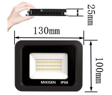 MIKISEN led 投光器 作業灯 看板灯 20w 防犯灯 2個  屋外 薄型 LED投光器 昼光色