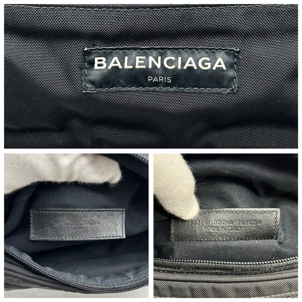 1円●高級●BALENCIAGA バレンシアガ エクスプローラー ボディバッグ ウエストポーチ ショルダーバッグ キャンバス 斜め掛け可 黒 ブラック_画像10