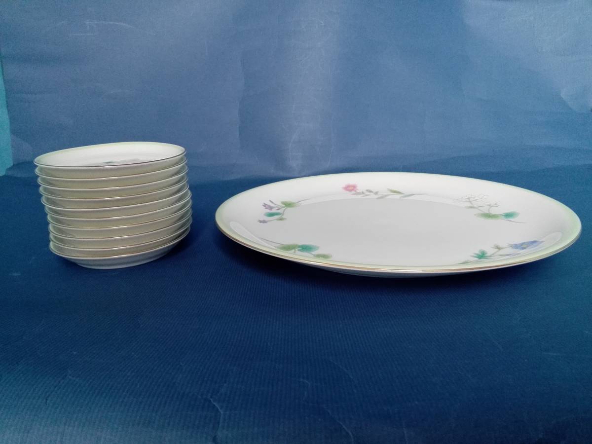 第一陶器(株)　　パーティーセット　　盛り皿　　取り皿　　大皿1枚・小皿１０枚セット　　未使用_画像4