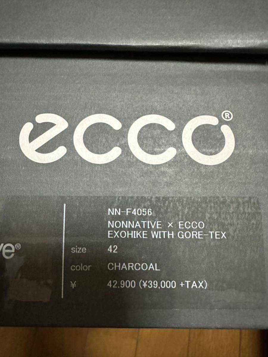 42 未使用品 2022SS nonnative × ECCO ノンネイティブ EXOHIKE WITH GORE-TEX トレッキングシューズ チャコールNN-F4056 定価42900円