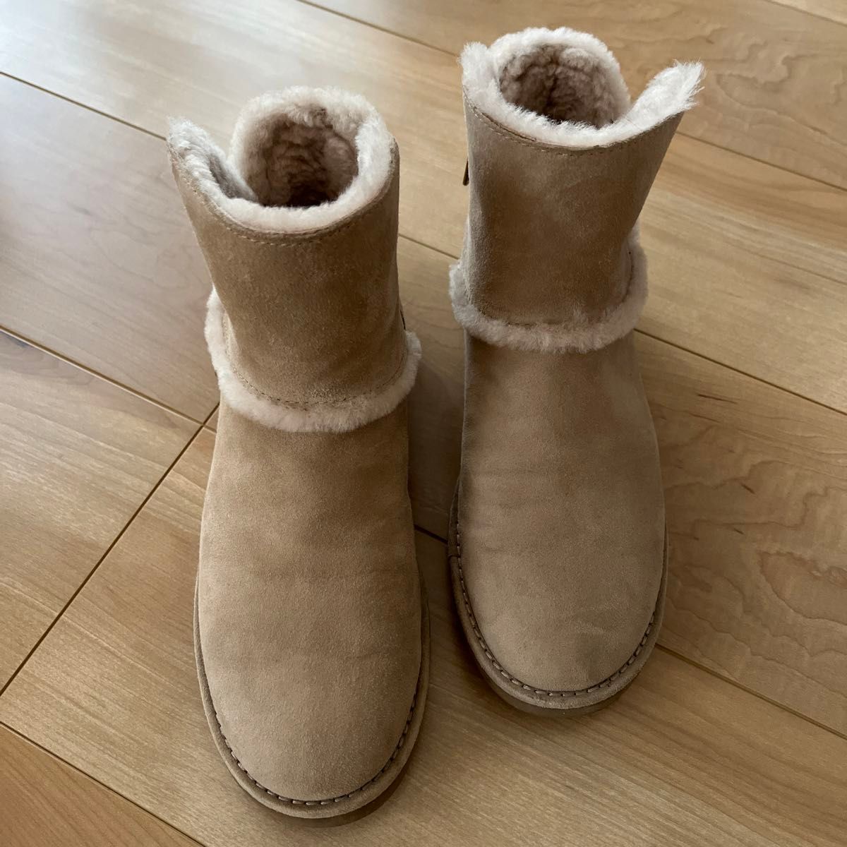 UGG アグ　ZIPミニムートンブーツ　レディース 23cm ベージュ