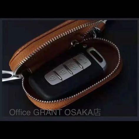 マセラティ スマートキー レザーキーケース 革 キーチェーン MASERATI ブラック_画像7