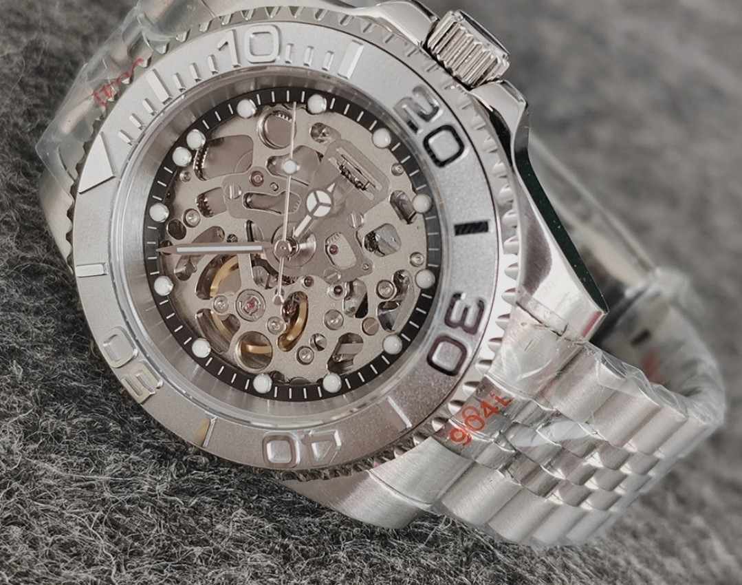 高級 新品 NH70 MOD 高品質 自動巻 メンズ腕時計 スケルトン ステンレス ダイバーズウォッチ カスタム_画像1