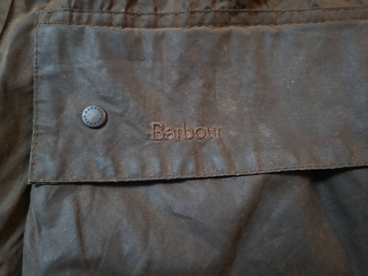 ★オールドモデル　イギリス製　Barbour　バブアー　クラシックダーハムジャケット　★オイルド加工　★タータンチェック裏地_画像5