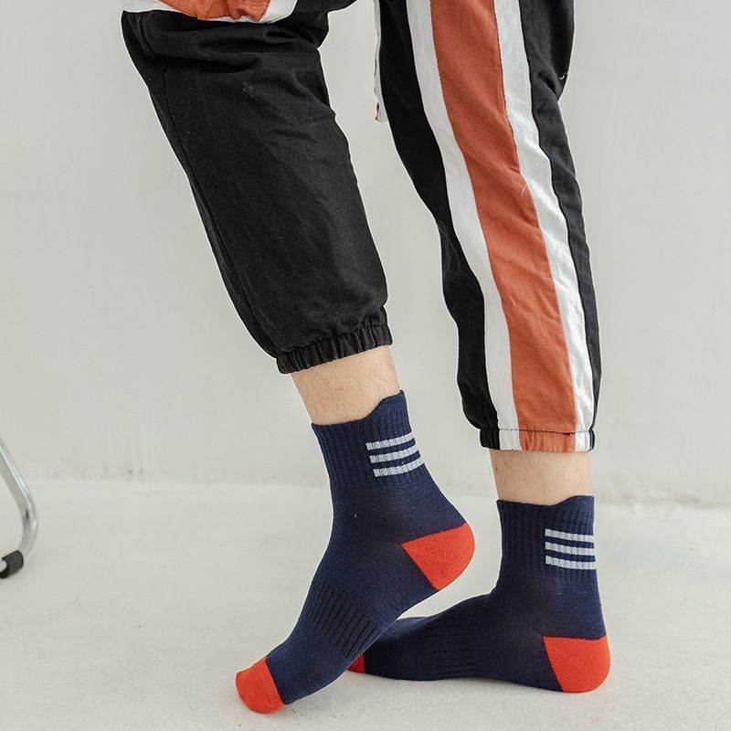 蒸れない　紳士　中高校生　メンズソックス socks-m05-c06 スニーカーソックス　スポーツソックス　抗菌　吸汗防臭　高品質　綿 ミドル丈_画像3