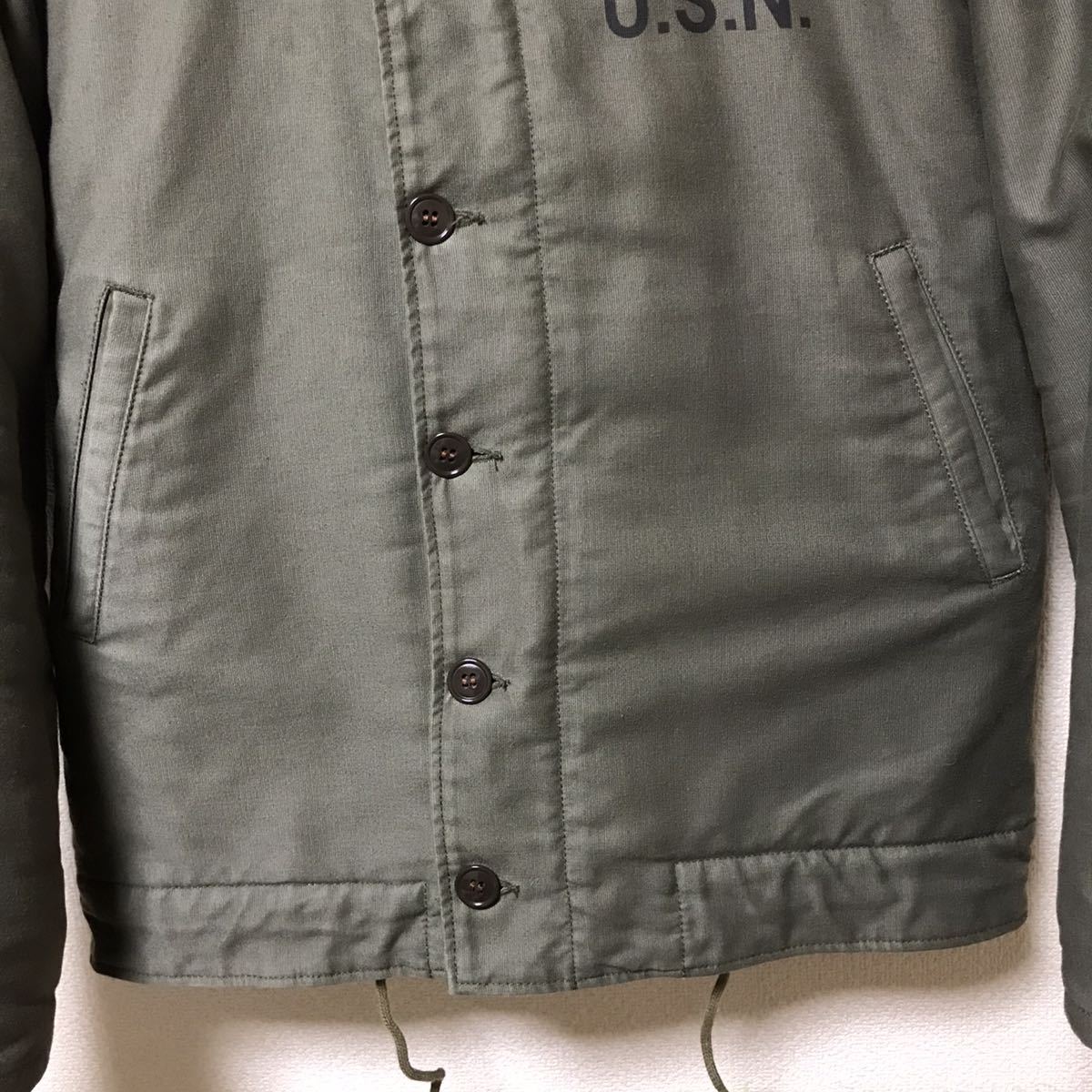 美品/THE FEW/N-1/デッキジャケット/ザフュー/オリーブ/サイズ40/アルパカ/US NAVY/米軍/USN/ミリタリー/サンプル品/海軍/NXsx-83055_画像5