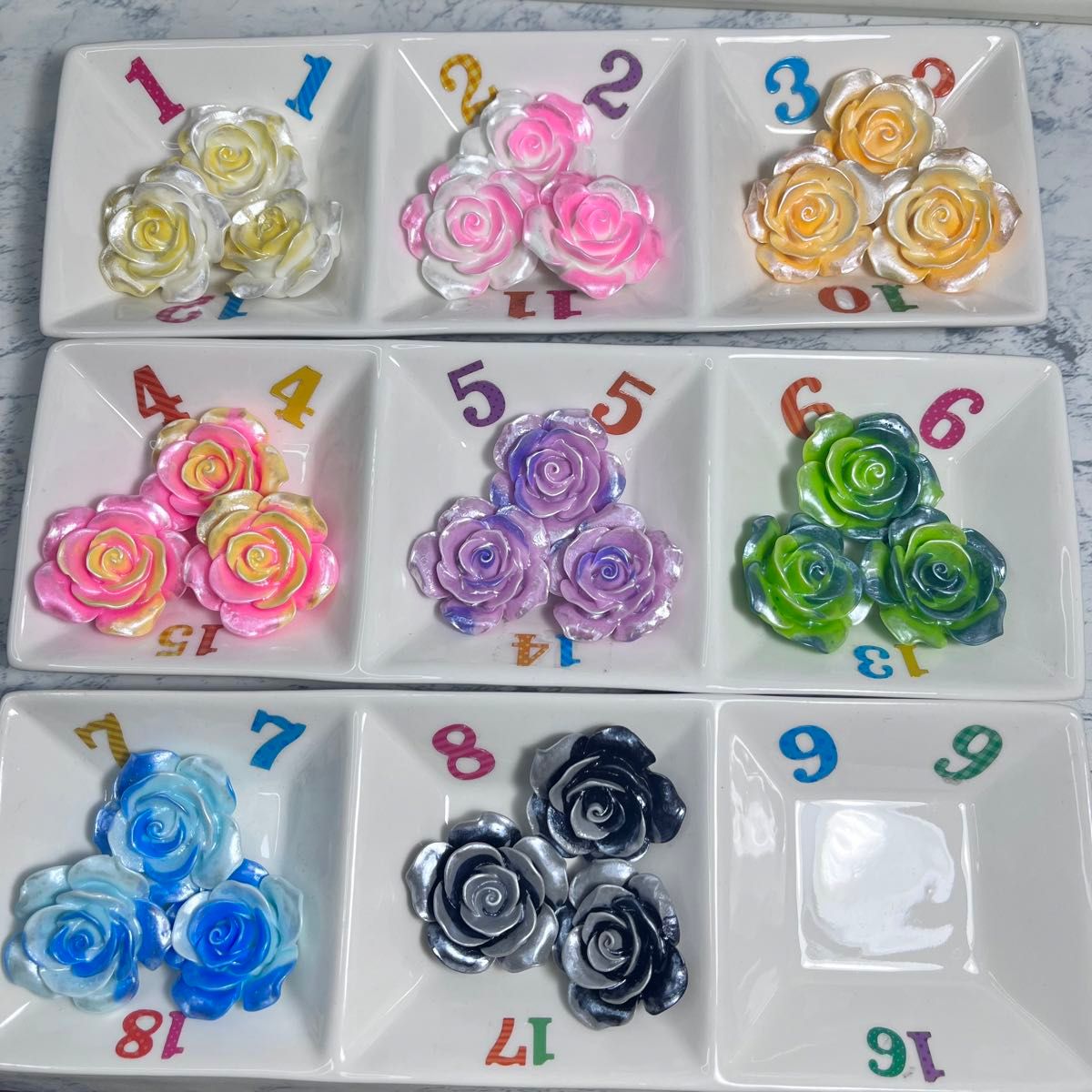  【1個50円】3㎝薔薇　3D デコパーツ　DIY デカ薔薇　バラ 花