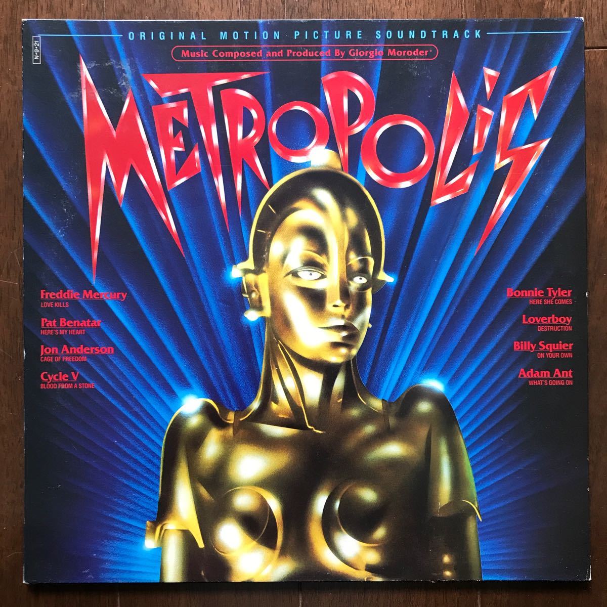 LP METROPOLICE OST 日本盤 メトロポリス FREDIE MERCURY/PAT BENATAR/GLORGIO MORODER/BONNIE TYLER/JON ANDERSON/LOVERBOY_画像1