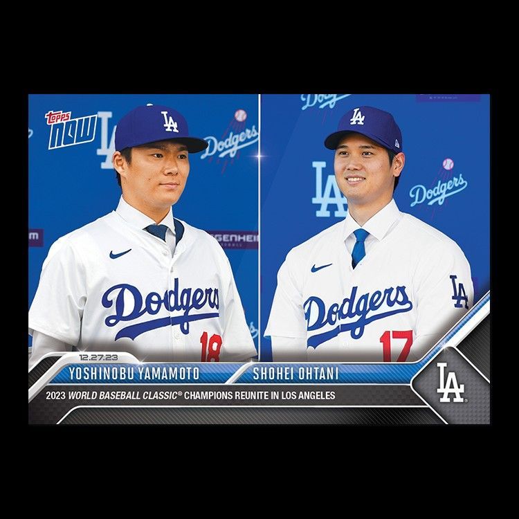 大谷翔平 山本由伸 野球カード topps now ドジャース入団会見 限定品