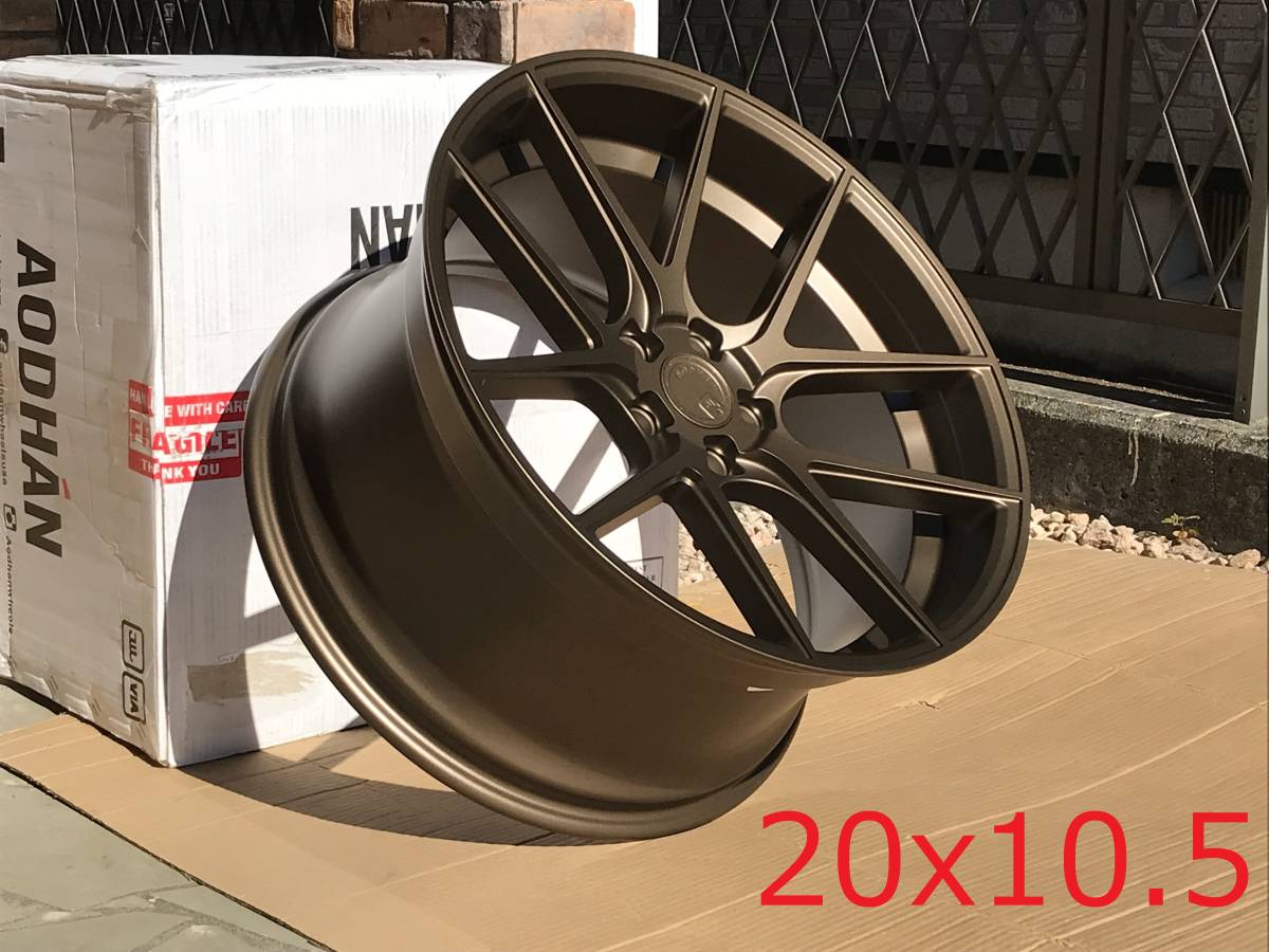 新品！Aodhan AFF3 20x10.5+45 5穴 PCD114.3 Matte Bronze フローフォーミング製法 コンケーブ 逆ソリ Concave USDM 新品_画像4