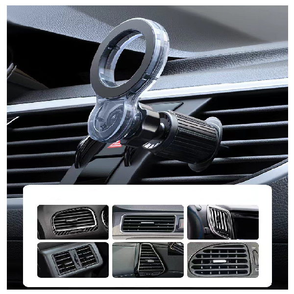 GT-R R35 air conditioner outlet port in car smartphone transparent magnetism mobile telephone holder 