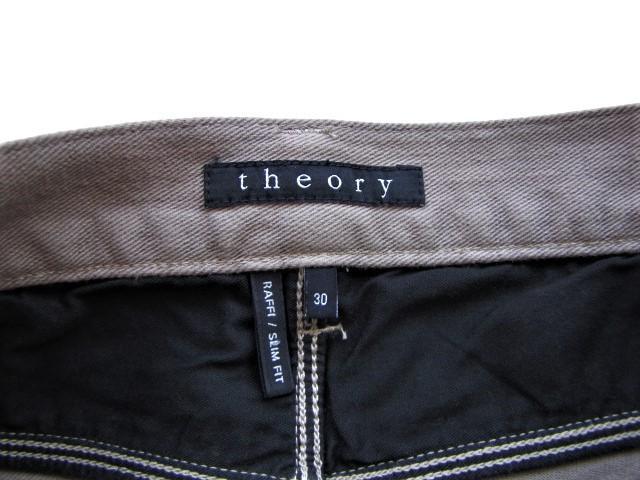 新品未使用品　サイズ38超特大!!　【THEORY】　セオリー　■ストレッチコットンパンツ■　美シルエット/グレーカーキ　■_画像5