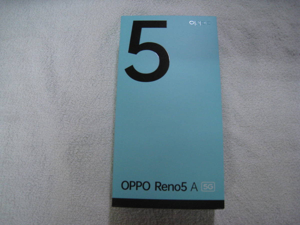 〇中古品〇Y!mobile OPPO Reno5 A (eSIM対応)アイスブルー・マルチ充電トレイ マグネットケーブル（各種端子付）セットで！_画像1