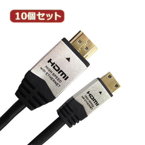 10個セット HORIC HDMI MINIケーブル 3m シルバー HDM30-016MNSX10 /l