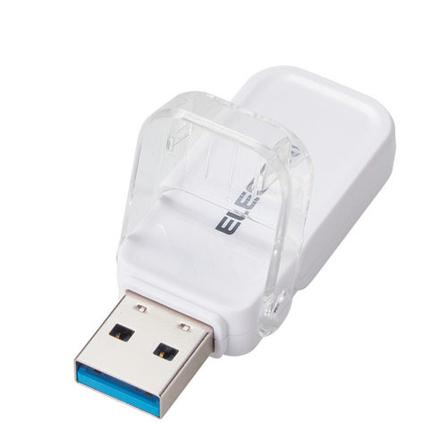 まとめ得 エレコム USBメモリー USB3.1(Gen1)対応 フリップキャップ式 64GB ホワイト MF-FCU3064GWH x [2個] /l_画像1