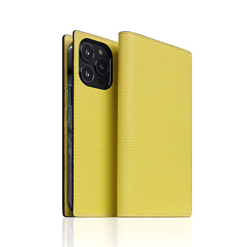 まとめ得 SLG Design Neon Full Grain Leather Diary Case for iPhone 13 Pro 手帳型ケース レモン SD22122i13PLM x [2個] /l