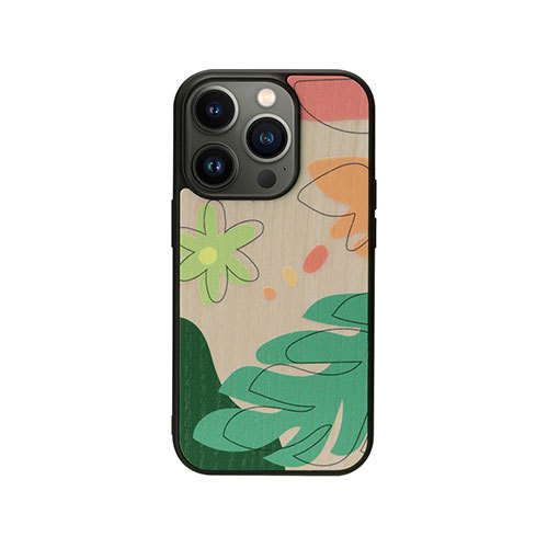 まとめ得 Man & Wood 天然木ケース for iPhone 14 Pro Botanik Touch 1 背面カバー型 I23626i14P x [2個] /l