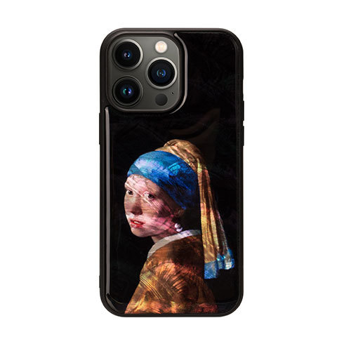 まとめ得 ikins 天然貝ケース for iPhone 14 Pro Max 真珠の耳飾りの少女 背面カバー型 I23611i14PM x [2個] /l