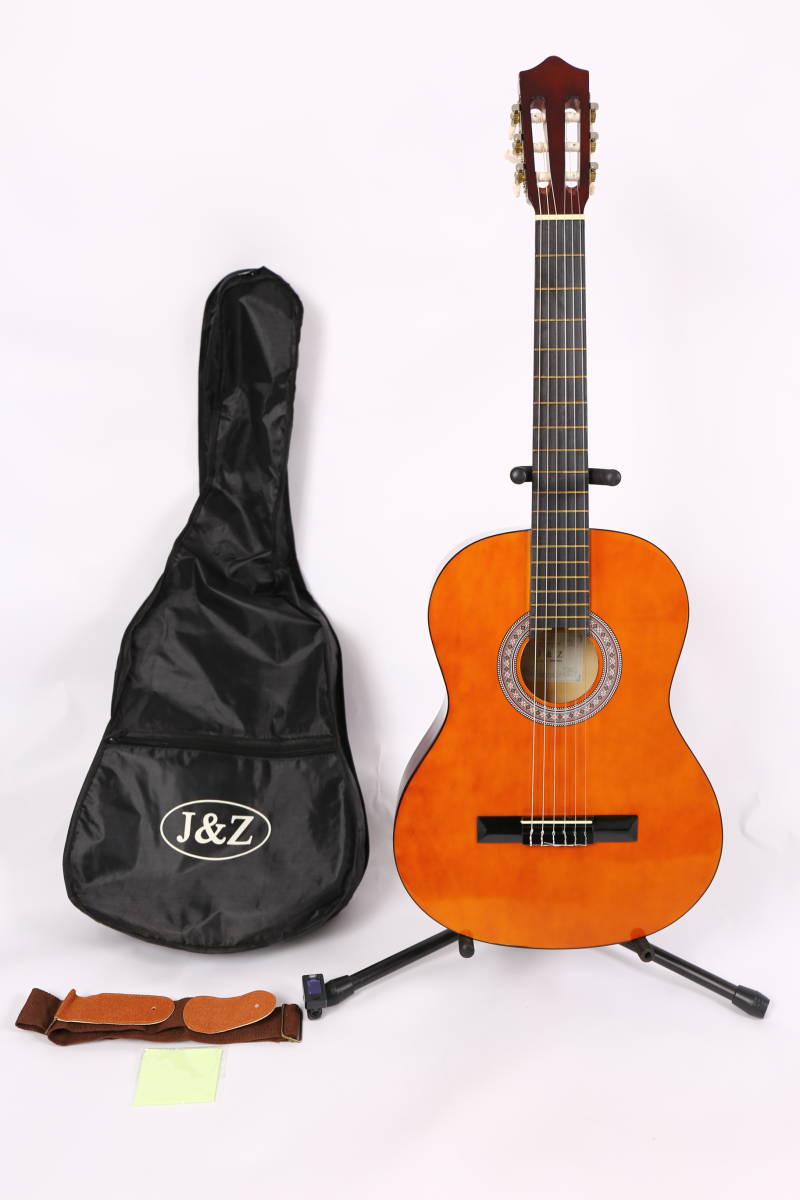 管011815/1円〜/J&Z JZGD3901 CLASSICAL GUITAR クラシックギター 弦楽器 中古_画像1