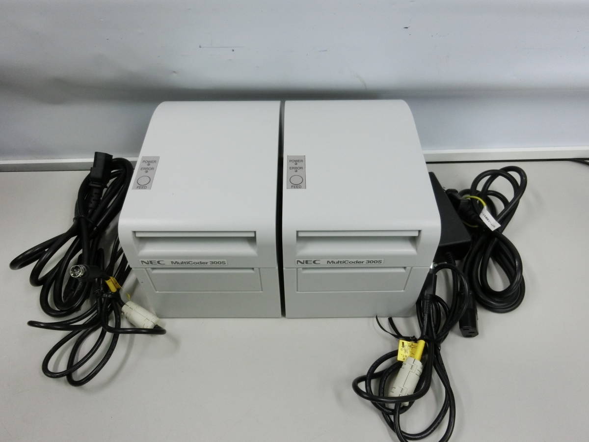 ▲▽ NEC 小型3インチ幅ラベルプリンタ MultiCoder 300S PR-T300S2DCU99 領収書可2台セット4△▼_画像1