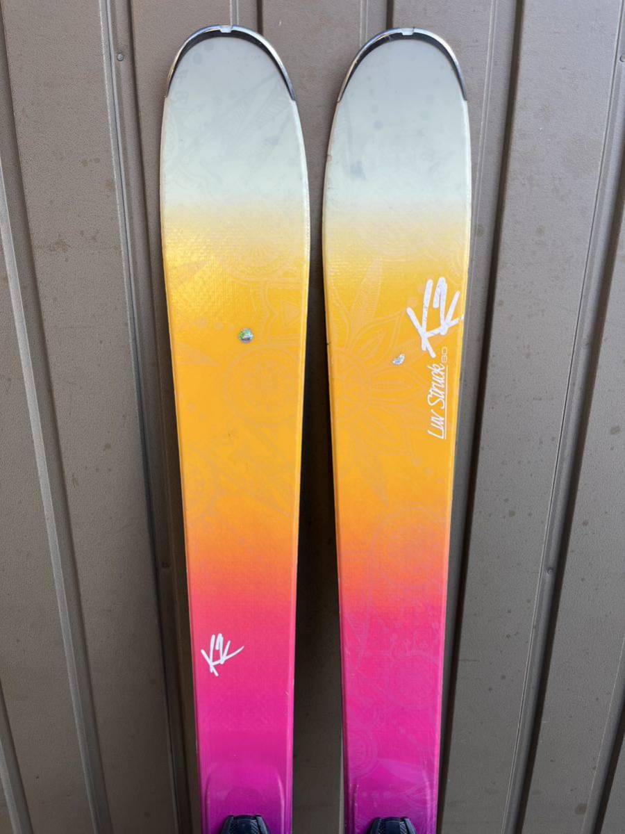 美品】K2(ケーツー) Luv struck 80 スキー板 163cm ビンディング 美品】K2(ケーツー) Luv struck 80 スキー板 163cm ビンディング