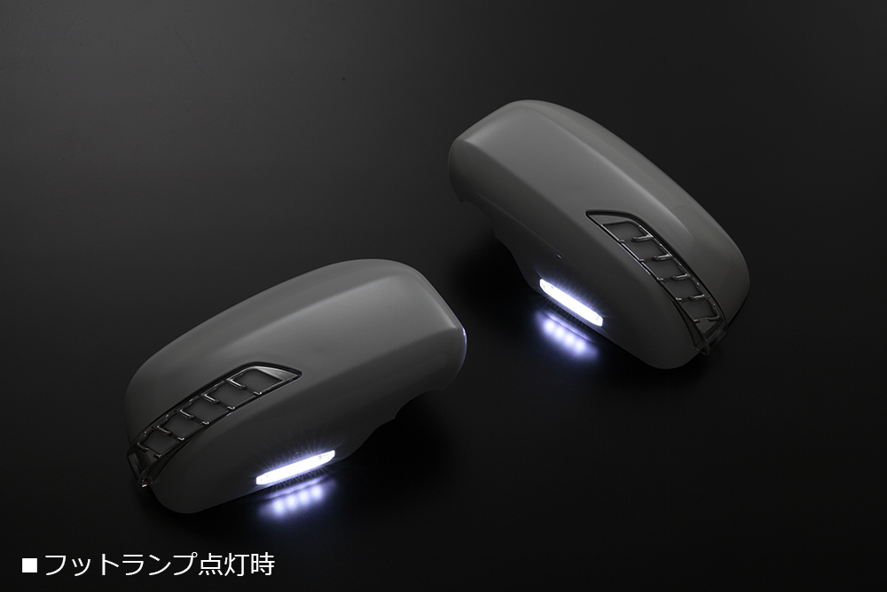 [流星Ver.] L175S/L185S ムーヴ カスタム LEDウインカーミラー [W24/白光] カバー交換式 フット付 MOVE ムーブ 流れる ウィンカー ミラー_画像3