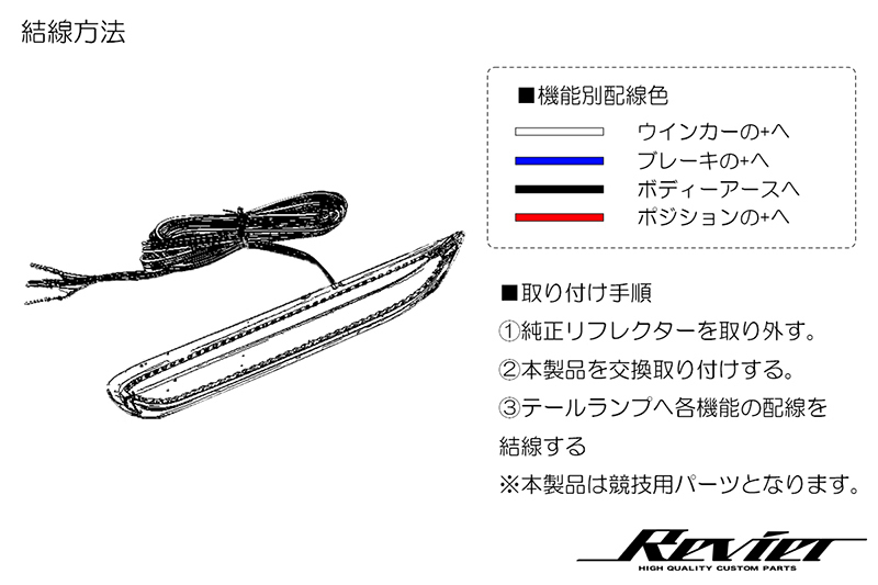 C26 後期 セレナ NISMOリヤアンダースポイラー装着車 マルチファンクション LEDリフレクター ウインカー/スモール/ブレーキ ニスモ_画像7