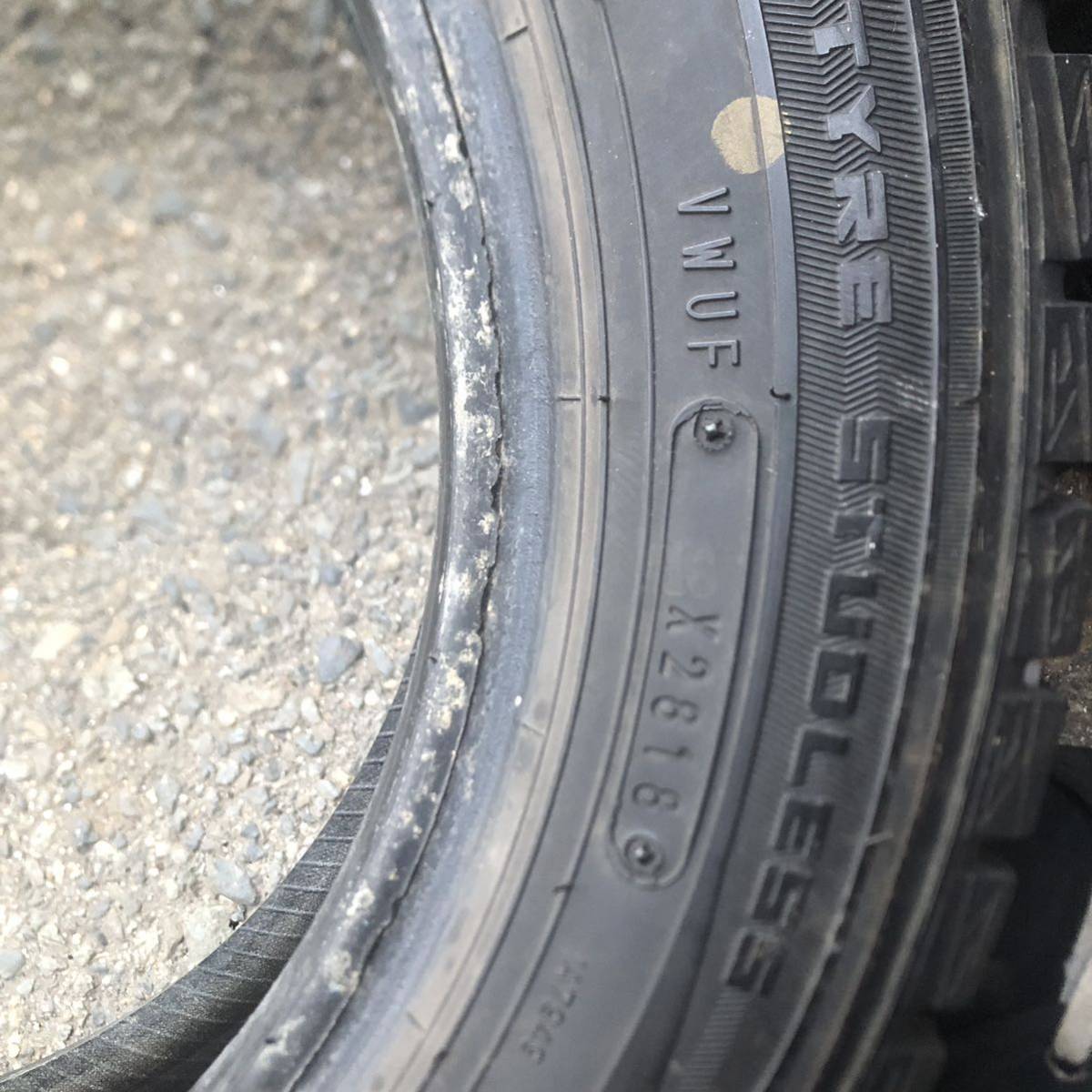 155/65R13 ダンロップ ウインターマックスWM 01 中古　スタッドレスタイヤ4本　2018年　DUNLOP WINTER MAXX スタッドレス　引取ok 福岡_画像5