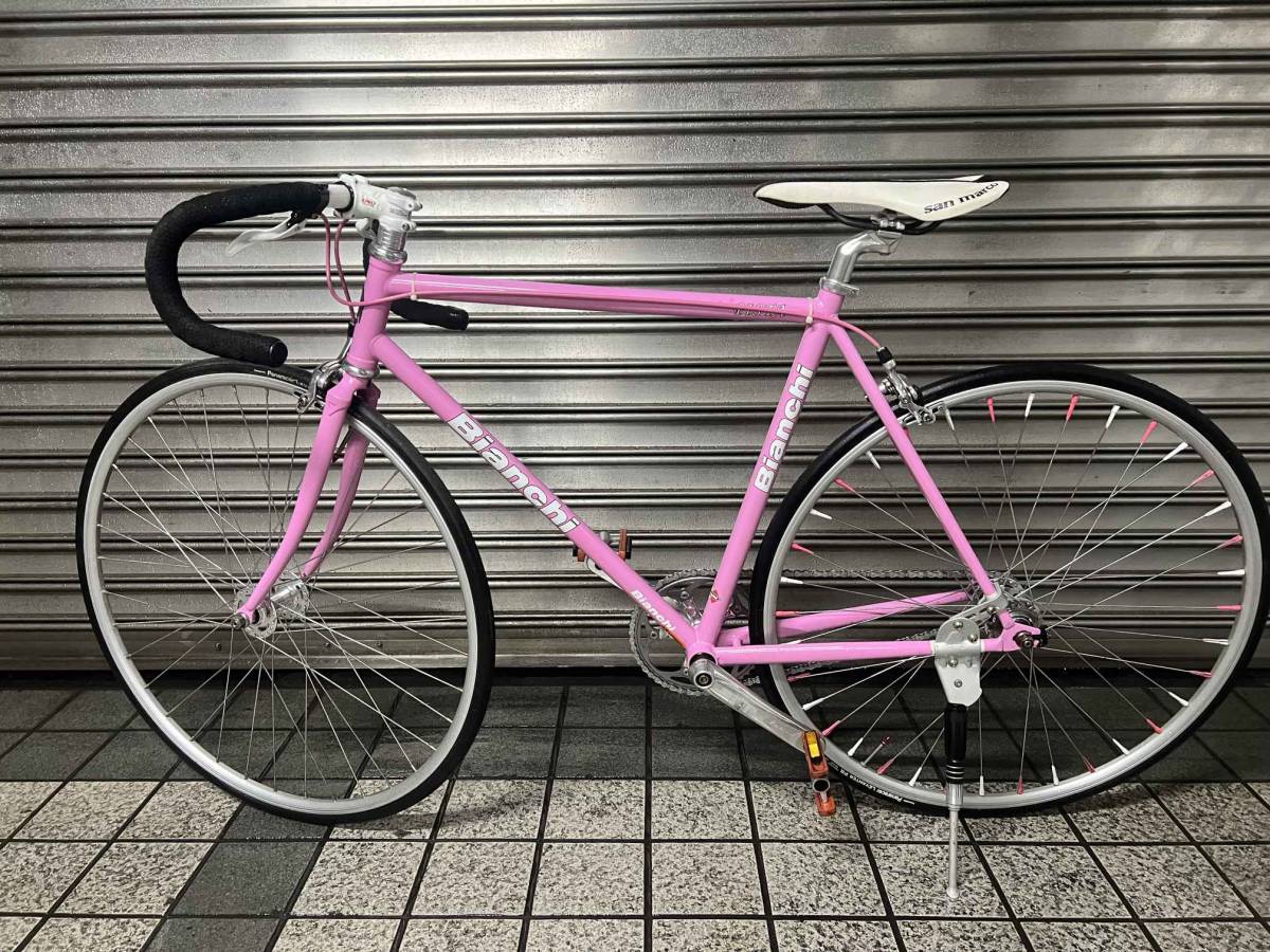 [Bianchi]PISTA pist bike 520mm single pink 
