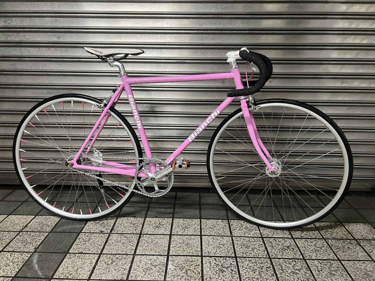 [Bianchi]PISTA pist bike 520mm single pink 