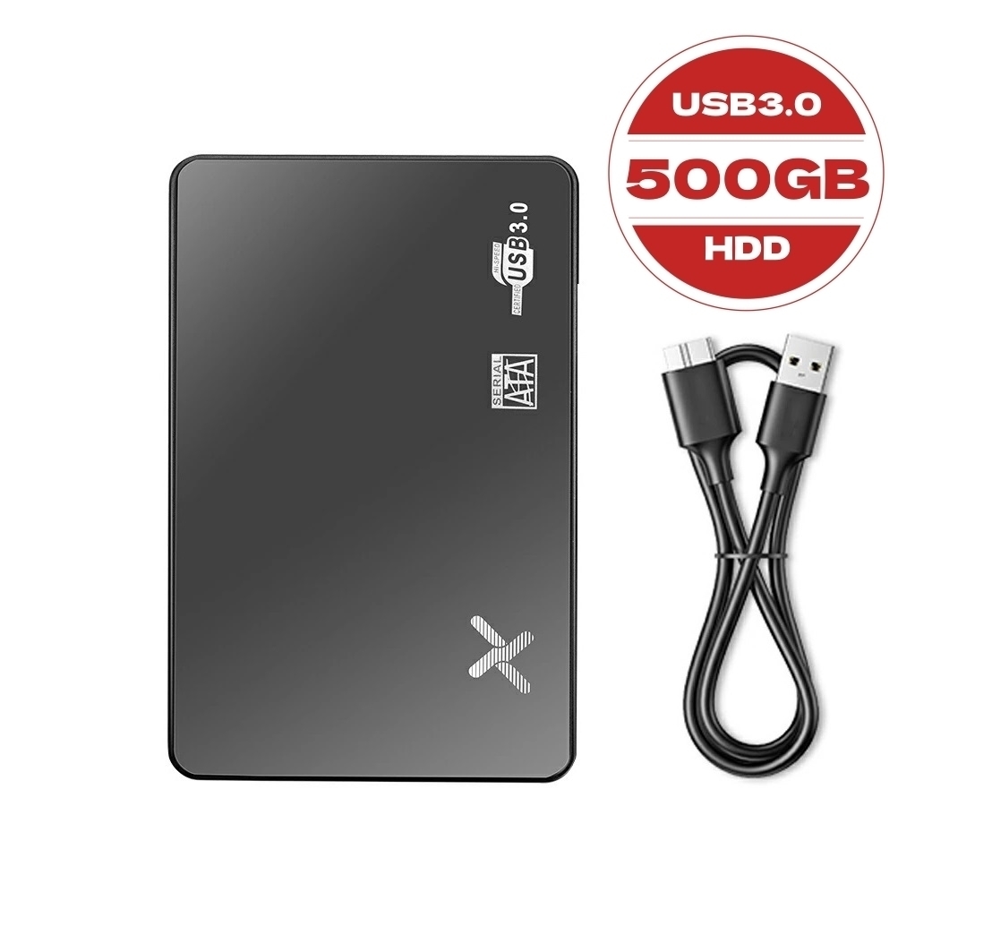 【良品】HDD500GB 外付けハードディスク 2.5インチ SATA USB3.0 確認 ポータブル ストレージ USB ケーブル ノートパソコン PC Windows Mac_画像1