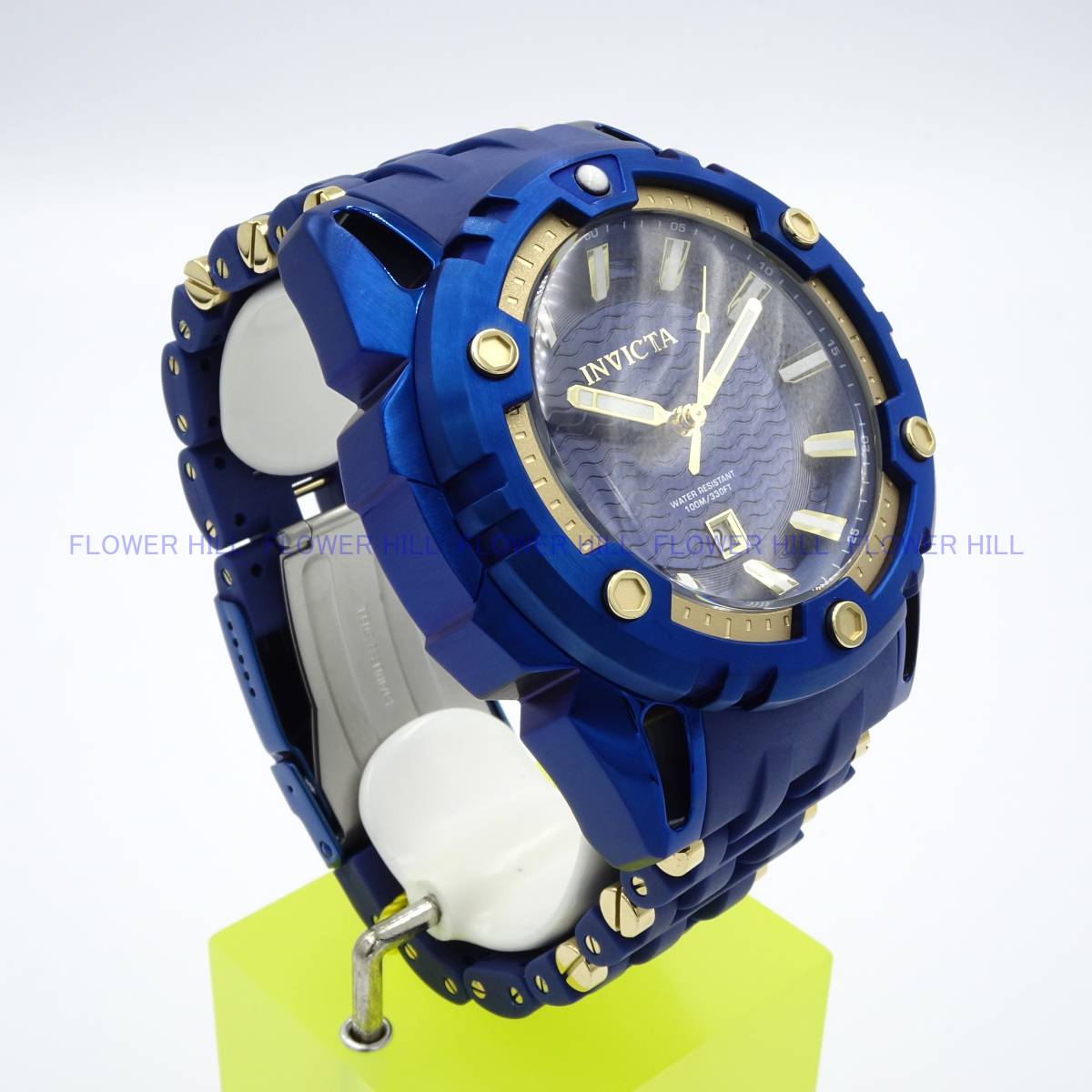 【新品・送料無料】インビクタ INVICTA 腕時計 メンズ クォーツ ブルー カレンダー SEA SPIDER 43845 ポリウレタンバンド_画像9