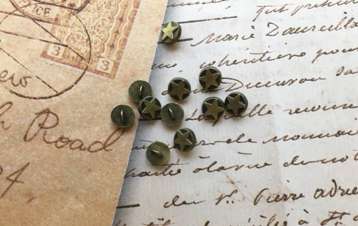  bronze star button 20 piece ultimate small smaller handmade materials deco raw materials doll for doll for miniature for 28