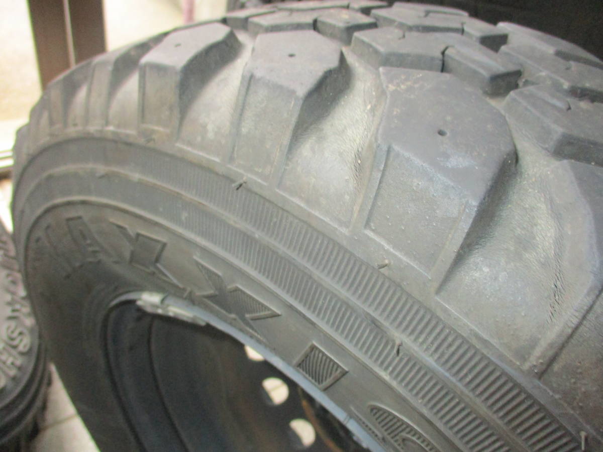 164 バリ溝 スチールホイール 14インチ 5J 195R14C 8PR 106/104R MAXXIS MUDDER BUCKSHOT 2020年製 マッド タイヤホイール 4本セット_画像10