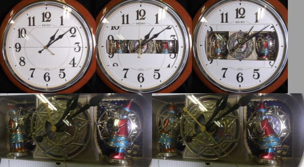 動作確認品】SEIKO/セイコー 電波時計 からくり時計 壁掛け時計 動作確認品】SEIKO/セイコー 電波時計 からくり時計 壁掛け時計