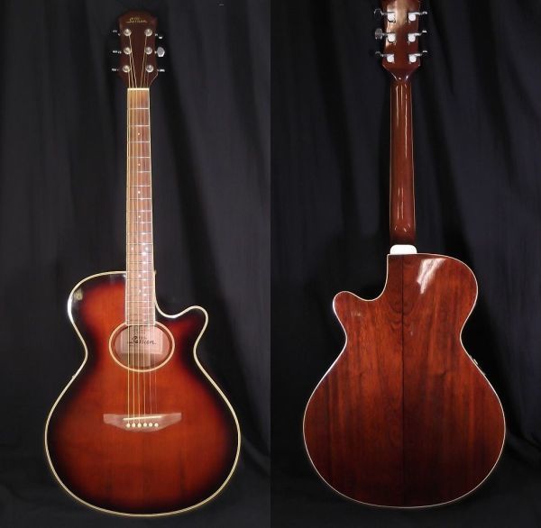 【動作確認済/希少】1円～ PRO Session 特殊スケール（642mm) エレアコ ギター Hand Craft Guitar YME-350/170サイズ_画像1