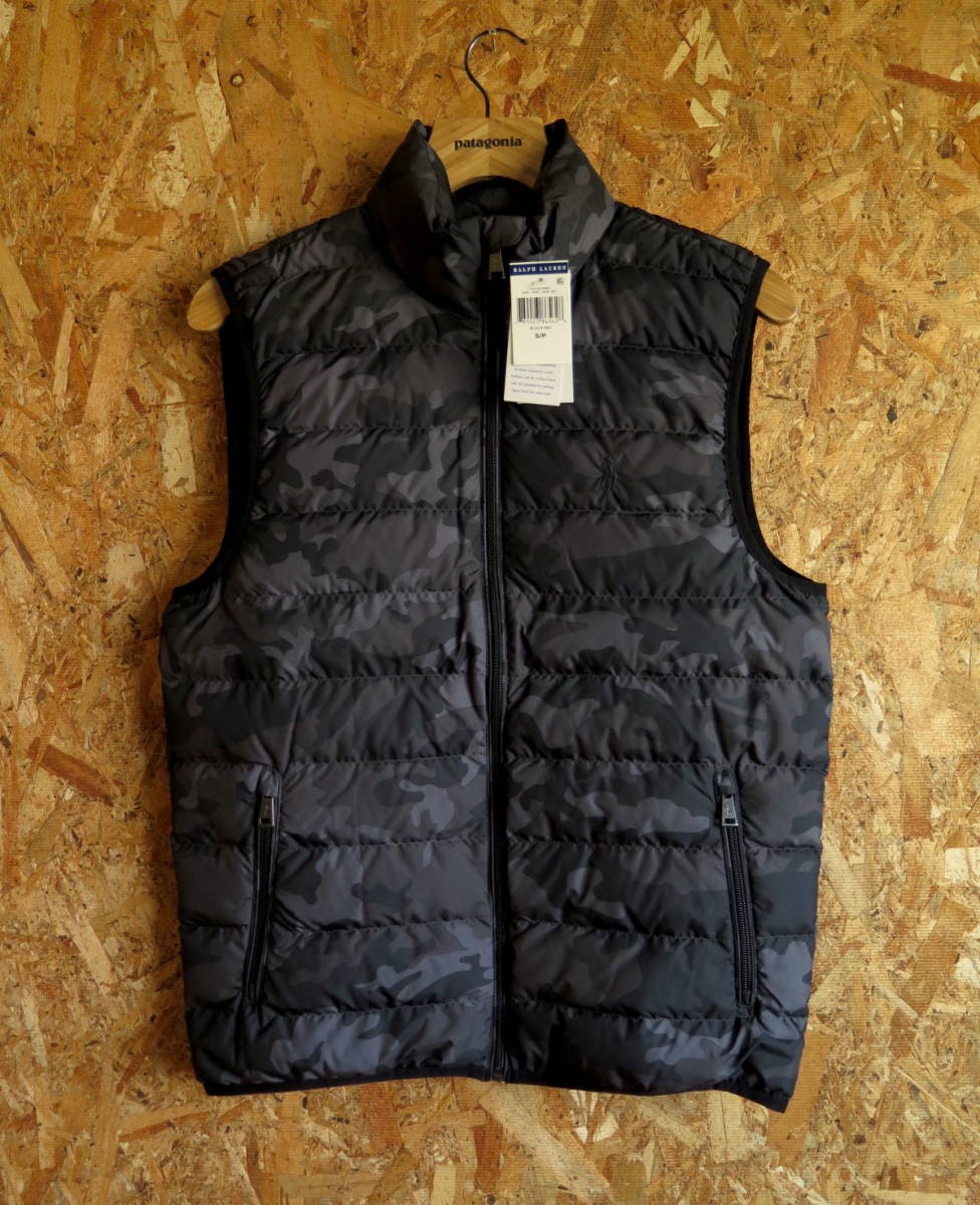 新品☆本物 高級 Sサイズ ラルフローレン ダウンベスト POLO RALPH LAUREN CAMO DOWN VEST ポロ カモ USA 限定モデル ナイロン CAMO RRL_画像1