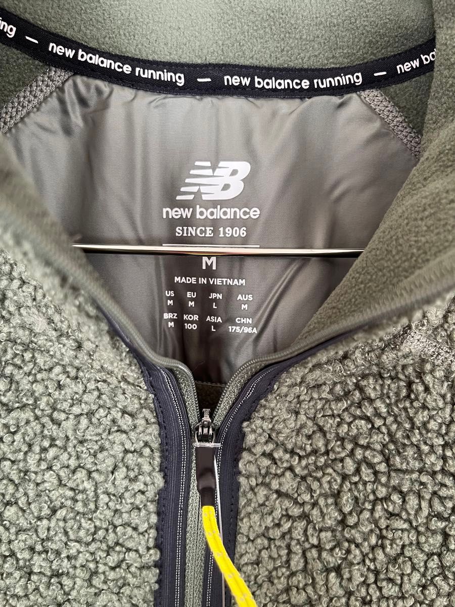 ニューバランス NewBalance ハーフジップ　ボアジャケット？ボアコート？　カーキL