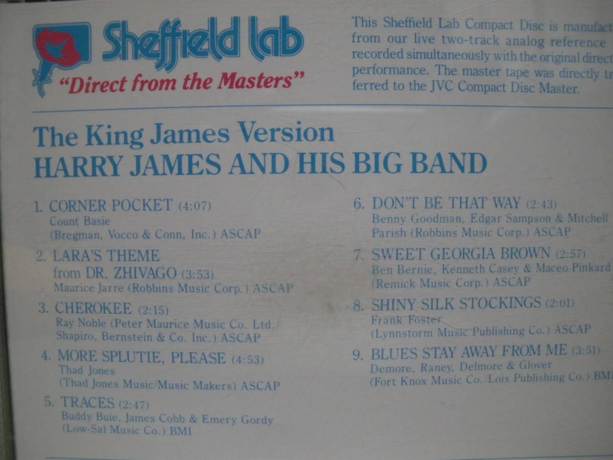 Sheffield lab CD]Harry James and His Big Band ハリー・ジェイムス ビッグ・バンド/ King James Version /シェフィールド・ラボ/CD-3の画像4