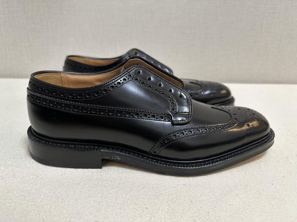 新品 UK7.0 church's Grafton 173 black 黒 チャーチ グラフトン 革靴 ラスト173 ブラック 25.0cm ウィングチップ レザーシューズの画像5
