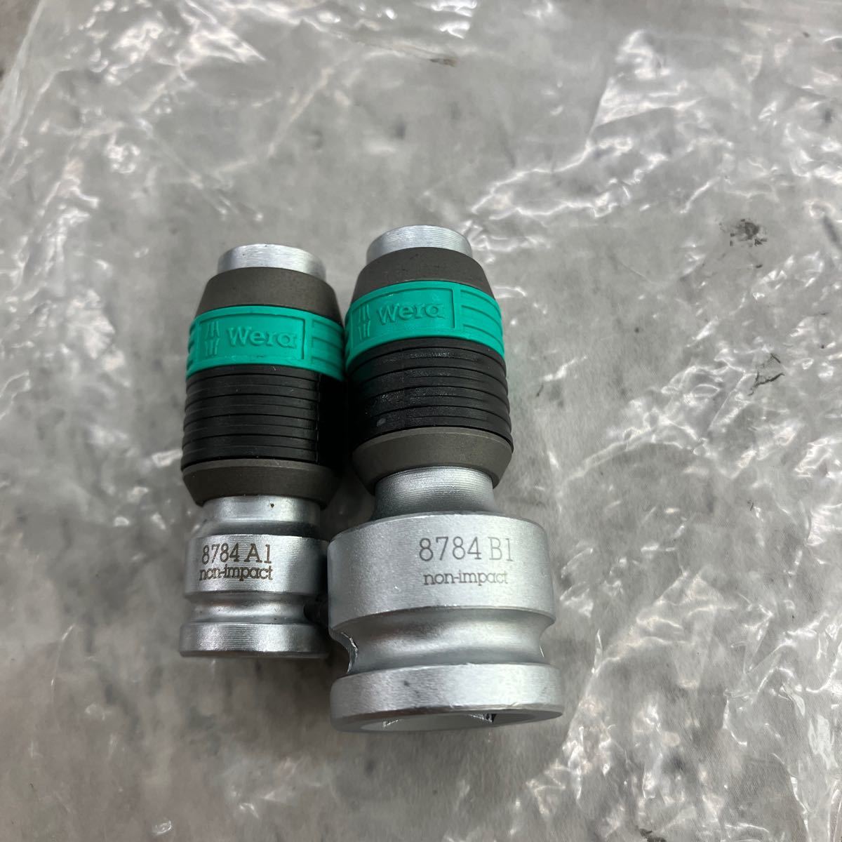 0601y2928 【２個セット】Wera Zyklop 8784 A1 AP B1Adaptor, Hexagon drive 1/4' Head x 37mm Adaptor ソケット