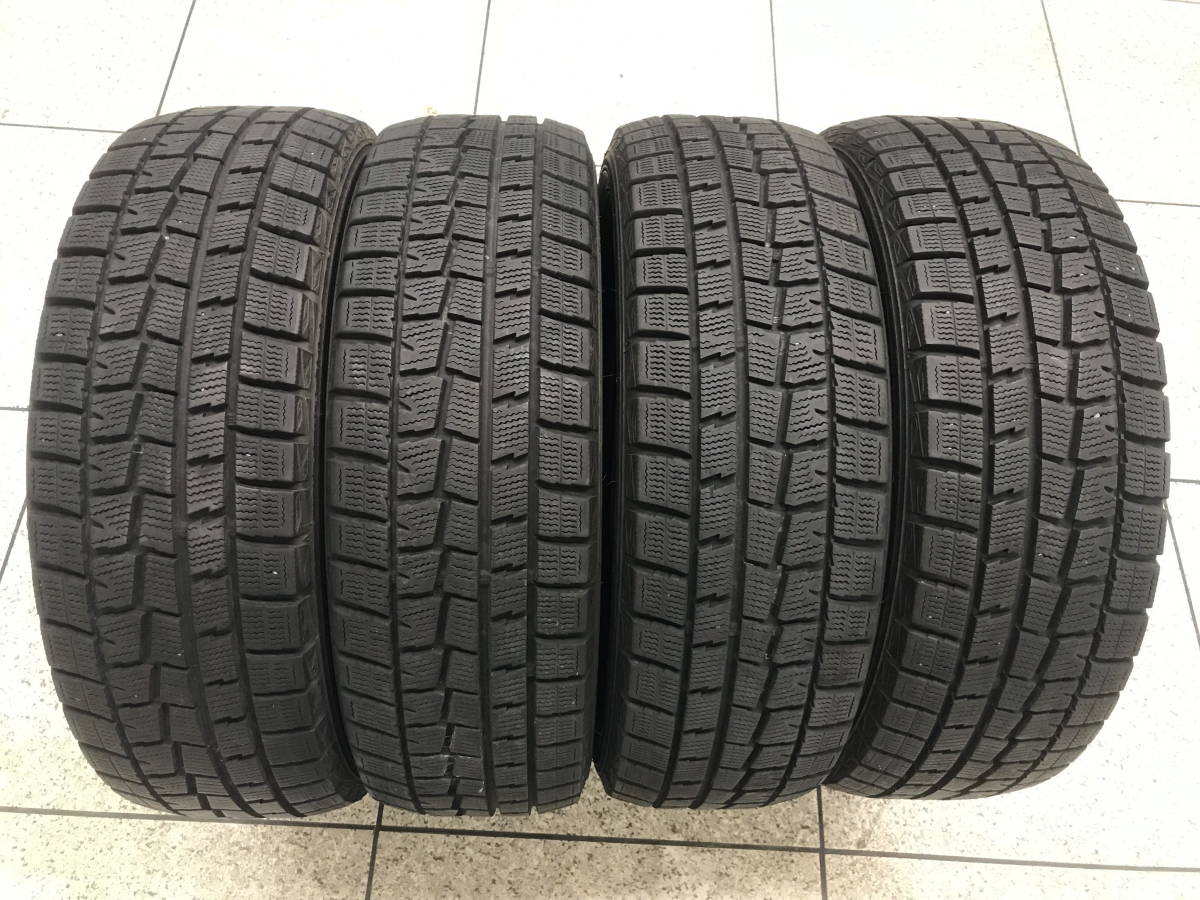 □□2312-NK24 ダンロップ WINTER MAXX WM01 185/60R15 4本／2019年製 7～8分山 スタッドレスタイヤ　アクア フィット ヴィッツ スイフト_画像1