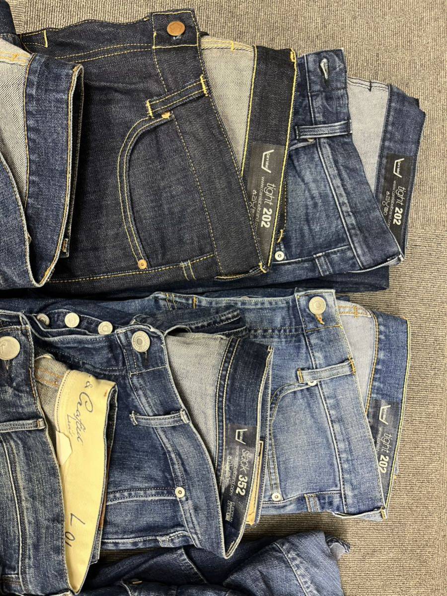 メンズ デニム系まとめ 8点セット デニムシャツ ジーパン LEVIS カルバンクライン ケアレーベル Care Label slack352 tight202_画像3