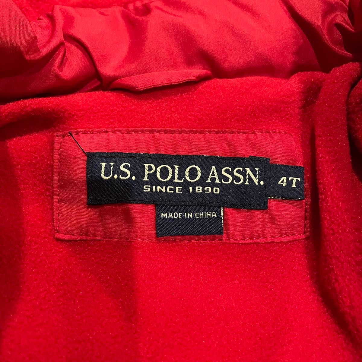 US.POLO.ASSN ポロ アソシエーション ジャンバー ジャケット 赤 レッド ロゴ ウェア 4T スノーウェア スキーウェ