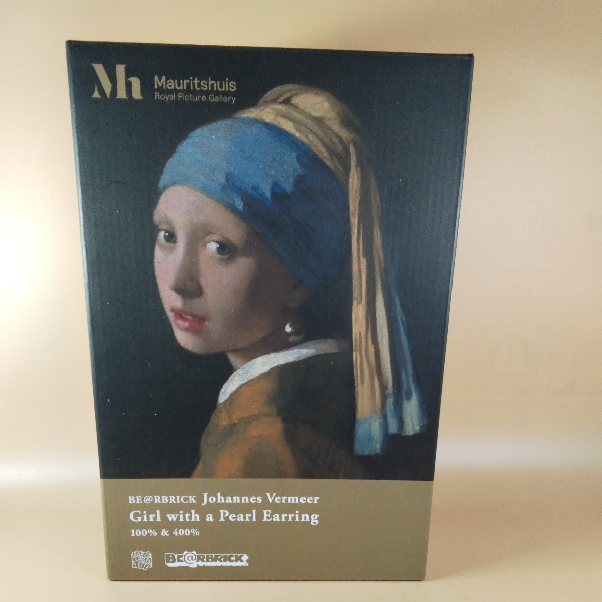 キューブリック、ベアブリック BE@RBRICK Johannes Vermeer Girl with a Pearl Earring 100%&400%
