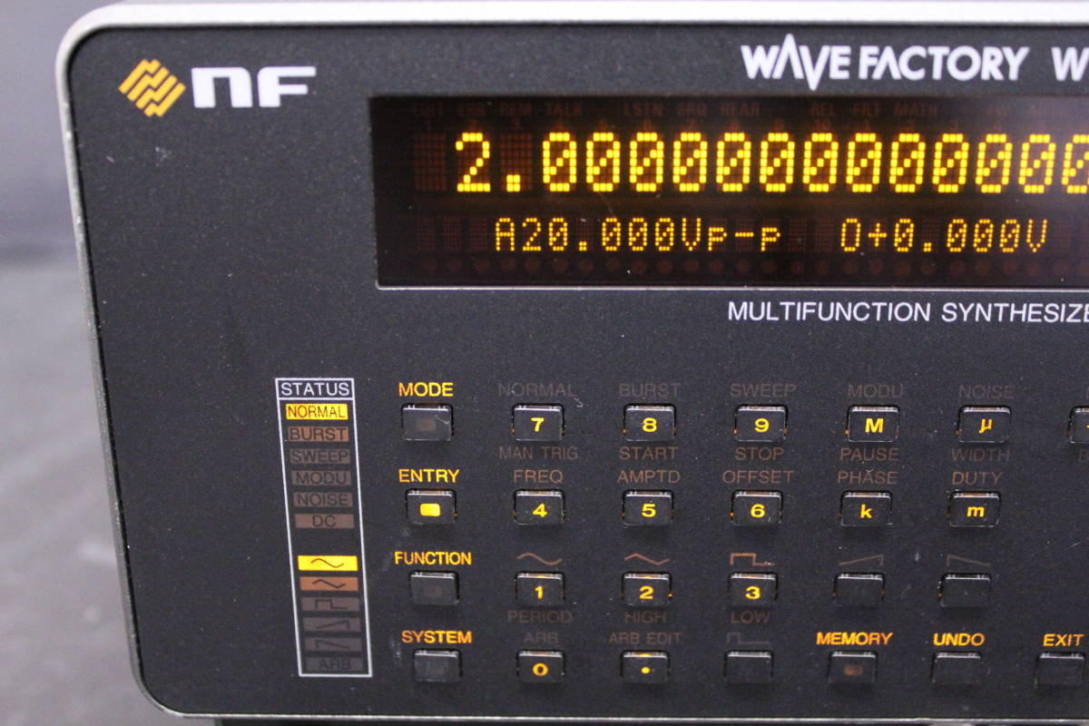 NF WF1943A ファンクションジェネレータ 0.01μHz～15MHz 動作品 エヌエフ回路設計ブロック_画像4