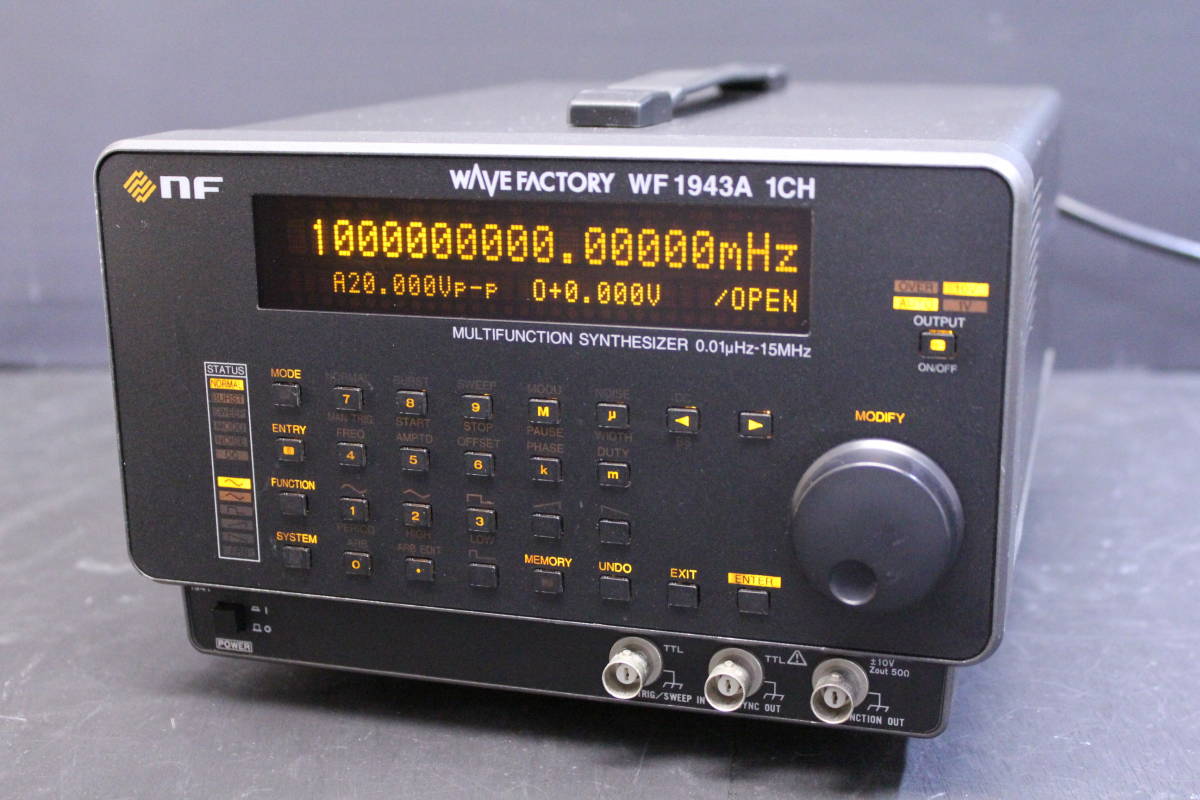 NF WF1943A ファンクションジェネレータ 0.01μHz～15MHz 動作品 エヌエフ回路設計ブロック_画像3