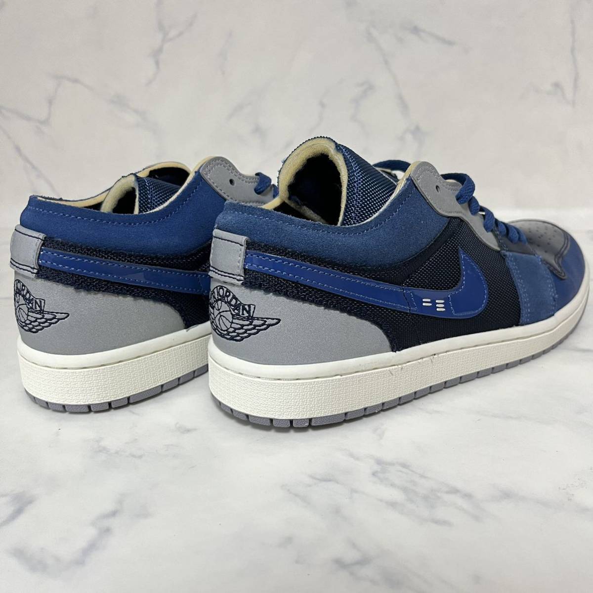 ★送料無料★【新品 レア】26.5cm Nike Air Jordan 1 Low Craft ナイキ エアジョーダン 1 ロー クラフト オブシディアン SE ブルーグレー