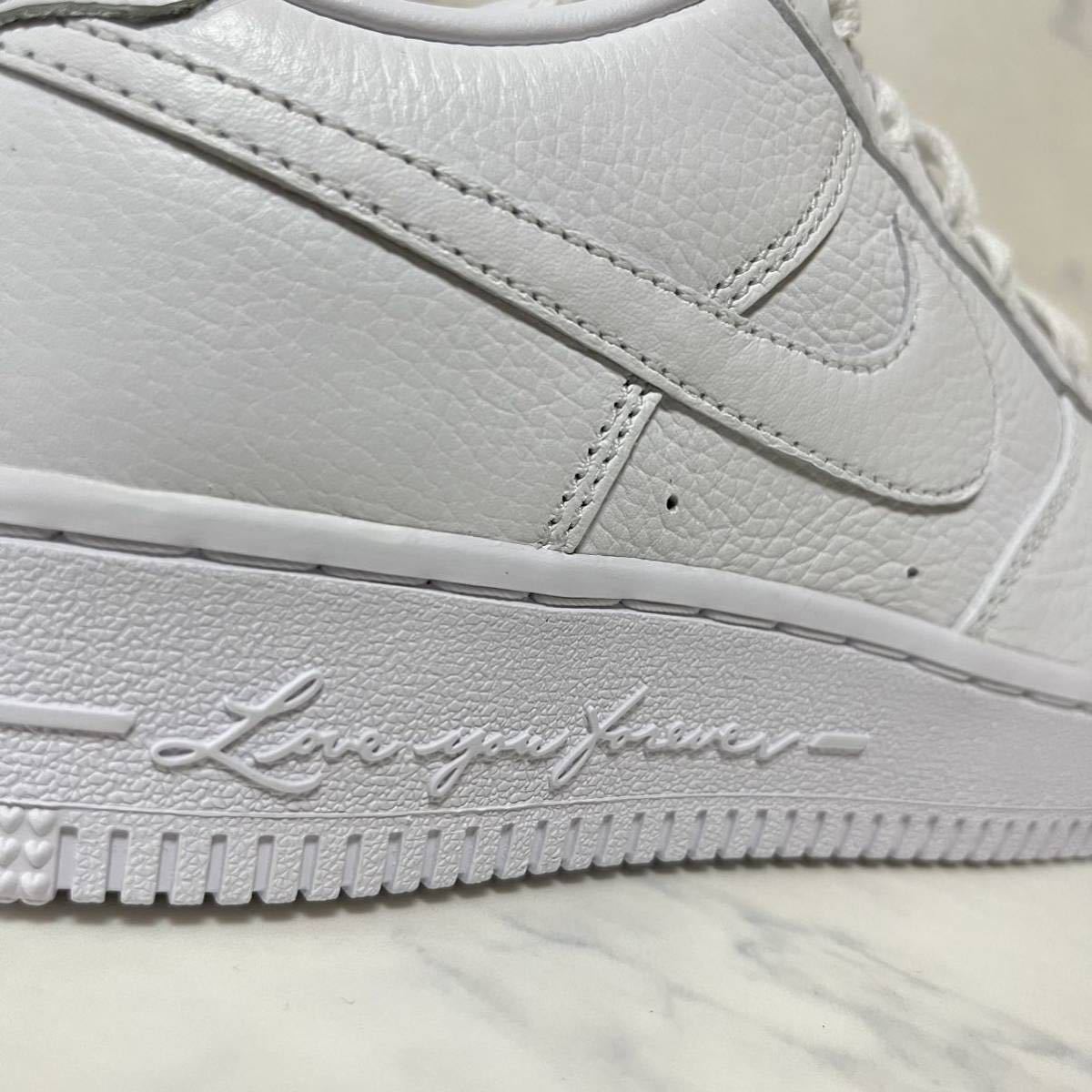 ★送料無料★【新品】Drake NOCTA Nike Air Force 1 Low ドレイク ノクタ ナイキ GS エアフォース1 ロー ラバー ボーイ ホワイト 24.5cm 白_画像8