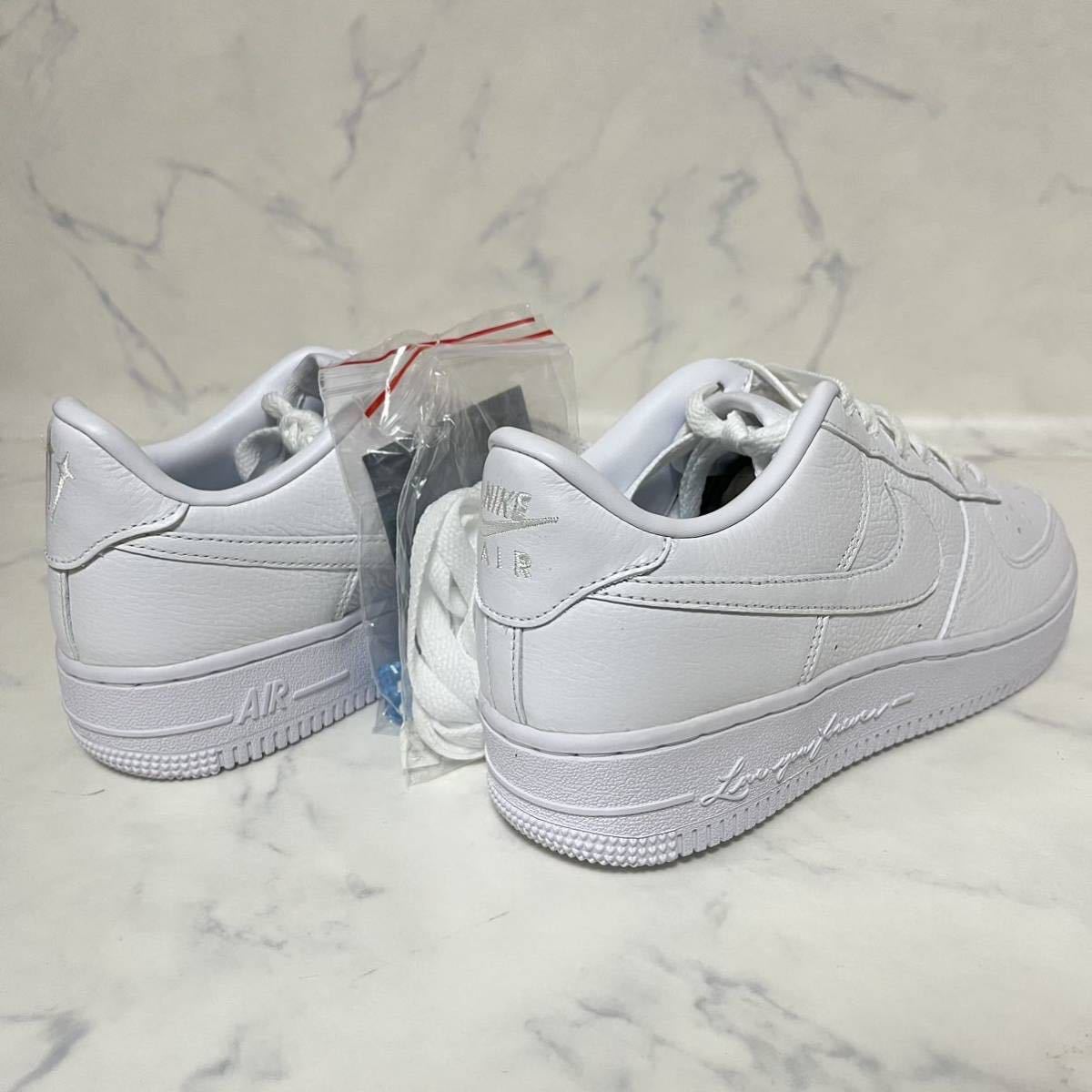 ★送料無料★【新品】Drake NOCTA Nike Air Force 1 Low ドレイク ノクタ ナイキ GS エアフォース1 ロー ラバー ボーイ ホワイト 24.5cm 白_画像6